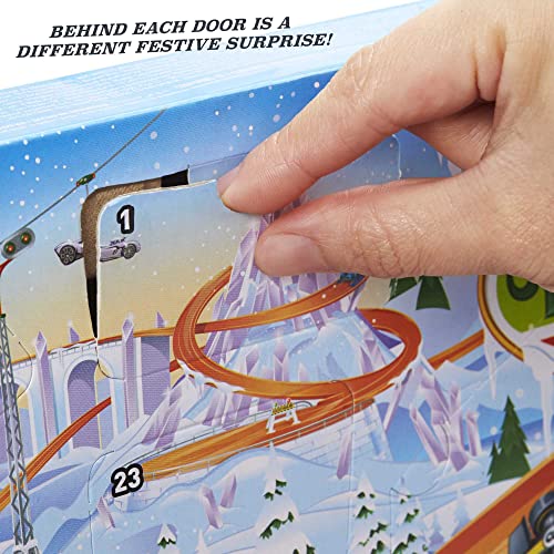 Top 10 2021 Advent Calendar With 24 Surprises That Include 8 1:64 Scale Vehicles & Other Cool Accessories Plus A Play Pane Mat For Collectors & Kids 3 Years Old & Up - Indoor Racing Activity Set