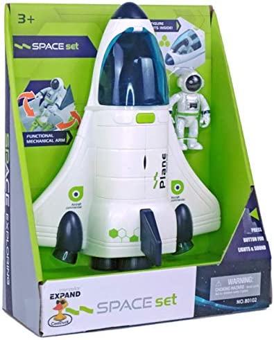 Budget Space Shuttle Spacecraft Airplane Toys For Kids With Lights & Sound & Astronaut Figure,Spaceship Toys For Any Interstellar Mission Adventure,Toy Rocket Gift For Boys 3-5-8 - Astronaut Imagination Edition