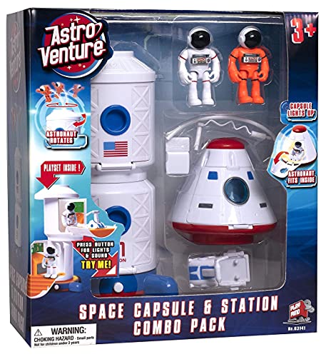 Top 10 Stro Venture Space Playset – Toy Space Station & Space Capsule With Lights And Sound & 2 Astronaut Figurine Toys For Boys And Girls - Astronaut Imagination Edition
