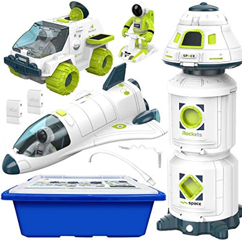 Budget Space Shuttle Spacecraft Airplane Toys For Kids With Lights & Sound & Astronaut Figure,Spaceship Toys For Any Interstellar Mission Adventure,Toy Rocket Gift For Boys 3-5-8 - Astronaut Imagination Edition