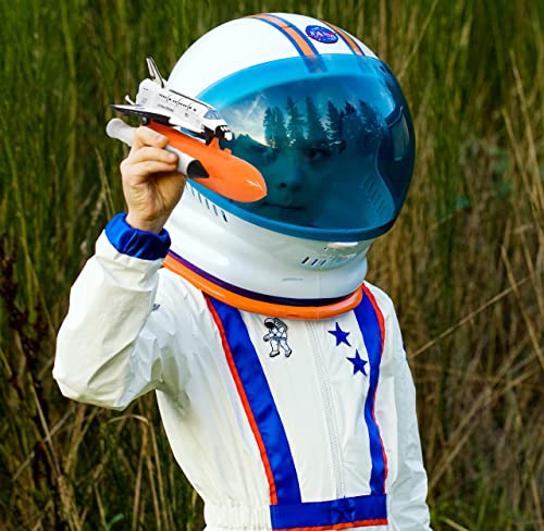 ASA Space Shuttle Toy For Kids Pretend Play 2 Piece Set Rocket Ship With Lights And Sound Diecast Spaceship For Boys Girls Toddlers - Astronaut Imagination Edition