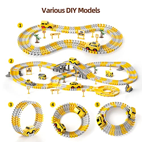Wholesale IHaHa 236 PCS Construction Toys Race Tracks For Boys Kids Toys 6 PCS Construction Car And Flexible Track Playset Create A Engineering Road For 3 4 5 6 Year Old Boys Girls Toys - Indoor Racing Activity Set