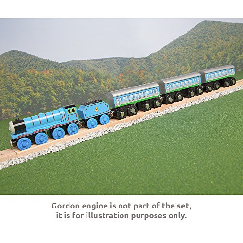 Toys 3 Pcs Large Wooden Railway Express Coach Cars Fits Thomas The Tank Engine Brio Chuggington Wooden Train - Classic Train Play Edition
