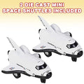 Diecast Mini Space Shuttle With Pullback Mechanism Set Of 2 Diecast Metal NASA Space Toys For Boys Astronaut Cake Decorations Astronaut Space Theme Party Favors - Astronaut Imagination Edition
