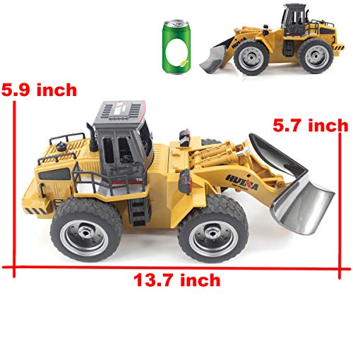 Deals Fisca RC Truck Remote Control Snow Plow 6 Channel 2.4G Alloy Snow Sweeper Vehicle 4WD Tractor Toy With Lights For Kid - Construction Vehicle Activity Set
