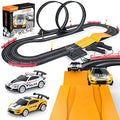 Electric High-Speed Slot Car Race Car Track Sets With 2 1:43 Scale Slot Cars And 2 Hand Controllers With Headlights And Dual Racing Toys Gifts For 6 7 8 9 10 11 12 Boys Girl - Indoor Racing Activity Set