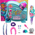 New Color Reveal Doll Glittery Purple With 25 Hairstyling & Party-Themed Surprises Including 10 Plug-in Hair Pieces Gift For Kids 3 Years Old & Up - Classic Train Play Edition