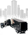Rig Heavy Duty Tractor Trailer Transport Series Big Box Tractor Trailer (Colors May Vary) - Construction Vehicle Activity Set