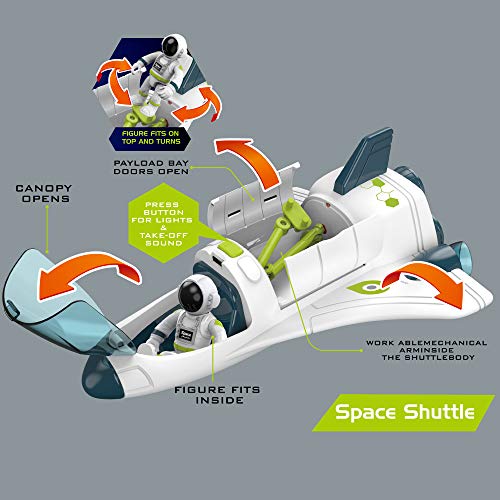 Budget Space Shuttle Spacecraft Airplane Toys For Kids With Lights & Sound & Astronaut Figure,Spaceship Toys For Any Interstellar Mission Adventure,Toy Rocket Gift For Boys 3-5-8 - Astronaut Imagination Edition