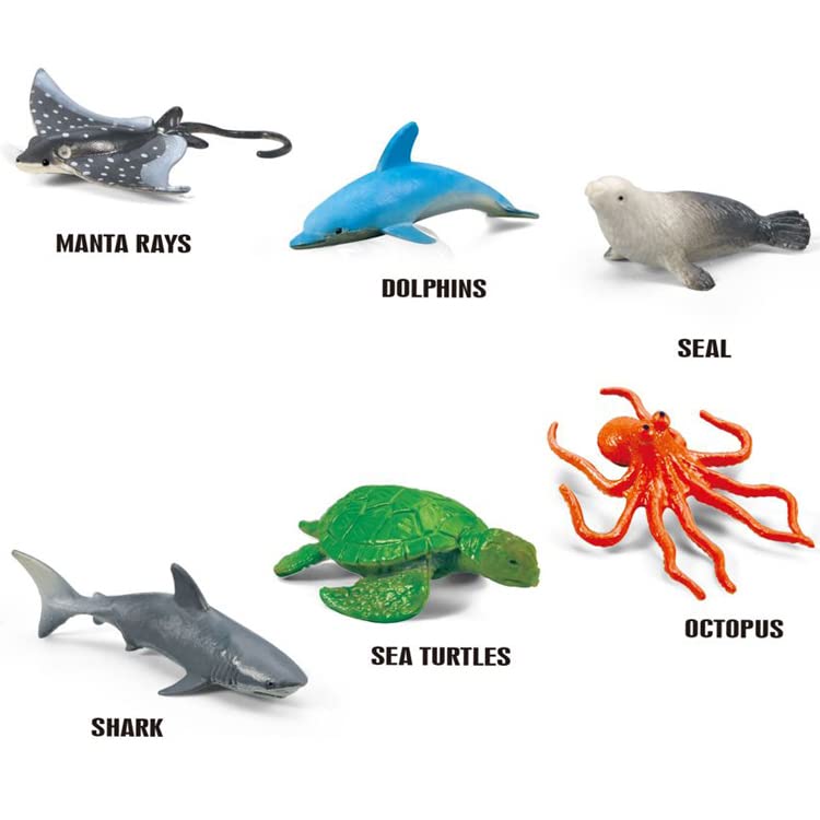 Submarine Toy Shark Car Vehicle Toy W/ 6 Sea Animals And Storage Toys For 3 4 5 6 7 Year Old Ki - Sea Mission Play Edition