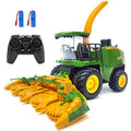 Remote Control Trucks Tractor Toy For Kids – 1:24 Rc Silage Harvester With Smoke Construction Vehicle Farm Tractors With Lights & Sounds Christmas Birthday Presents For Boys & Girls 3-8 Years Old - Construction Vehicle Activity Set