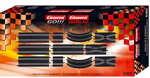 Go Extension Set 2 – 11Piece Track Expansion Accessory Pack – For Use With 1: 43 Scale Go & Digital143 Slot Car Racetrack Systems - Indoor Racing Activity Set
