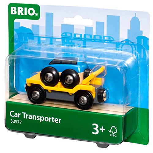 Promo World – 33577 Car Transporter 2 Piece Toy Train Accessory For Kids Ages 3 And Up - Classic Train Play Edition