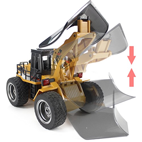 Deals Fisca RC Truck Remote Control Snow Plow 6 Channel 2.4G Alloy Snow Sweeper Vehicle 4WD Tractor Toy With Lights For Kid - Construction Vehicle Activity Set