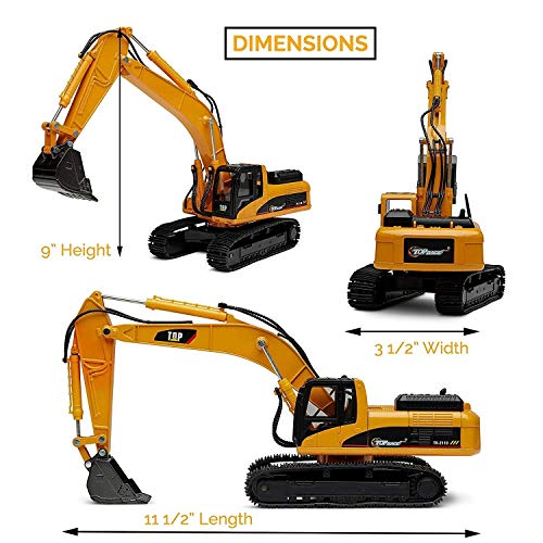 Excavator Toy Trucks Construction Toys Excavator Toys For Boys Diecast Metal Truck Toy Kids Tractor Toys 1:40 Scale Great Toddler Toys For 8 Year Old Boys And U - Construction Vehicle Activity Set