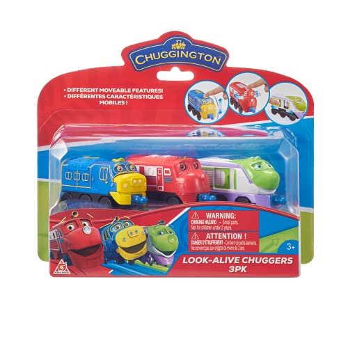 Look Alive Chuggers 3-Pack – Wilson Brewster Koko – Connectable Train Toys With Moving Parts – Free-Rolling Wheels – 3.75 Inch Scale – Gift For Preschool Kids Age 3 And Up - Classic Train Play Edition