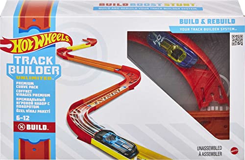 Track Builder Pack Assorted Curve Parts Connecting Sets Ages 4 And Older - Indoor Racing Activity Set