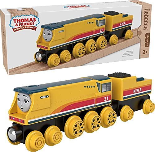 Cheap Wooden Railway James Engine And Coal Car Push-Along Train Made From Sustainably Sourced Wood For Kids 2 Years And Up - Classic Train Play Edition
