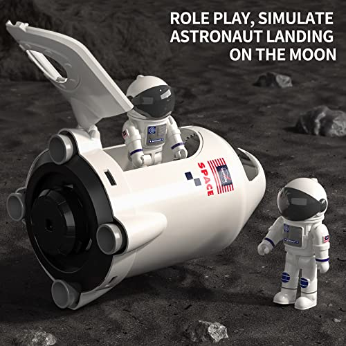 New Space Shuttle Rocket Toys For 3 4 5 6 7 8 9 Years Old Kids Science Educational Toys 5-in-1 STEM Aerospace Toys With 2 Astronauts Projection Lamp Space Adventure Toys Gift For Boys Girls 3+ - Astronaut Imagination Edition