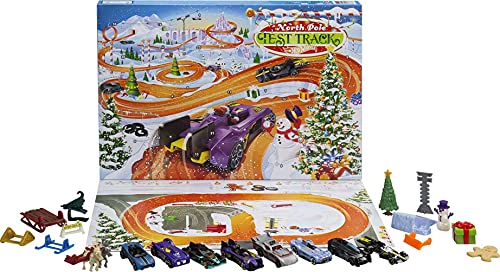 Top 10 2021 Advent Calendar With 24 Surprises That Include 8 1:64 Scale Vehicles & Other Cool Accessories Plus A Play Pane Mat For Collectors & Kids 3 Years Old & Up - Indoor Racing Activity Set