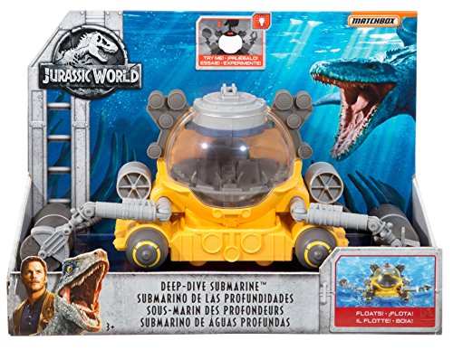 MATCHBOX JURASSIC WORLD VEHICLE DEEP-DIVE SUBMARINE Vehicle - Sea Mission Play Edition