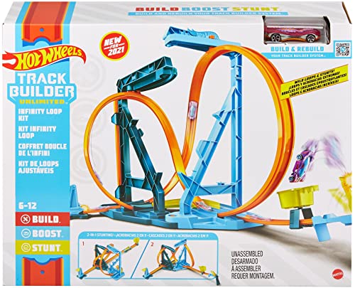 Budget Track Set And 1:64 Scale Toy Car Track And Loop Building Kit With Adjustable Set-Ups And Jump Infinity Loop Kit - Indoor Racing Activity Set
