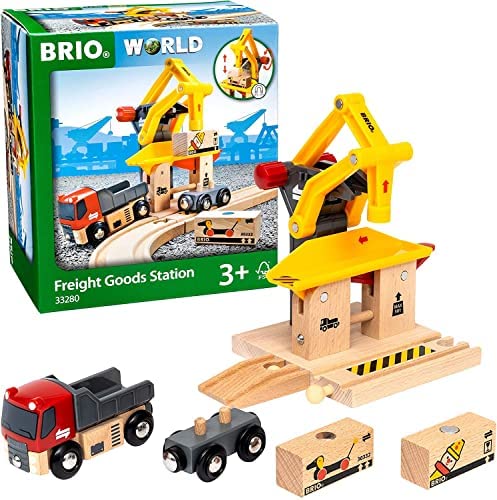 RIO World – 33280 Freight Goods Station Toy Train Accessories For Kids Age 3 And Up Green - Classic Train Play Edition