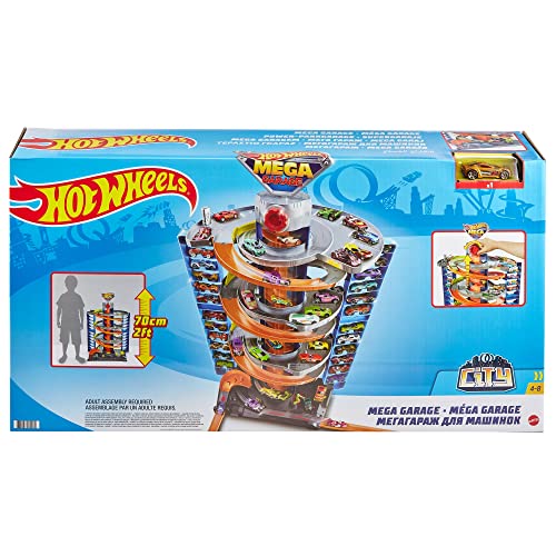 Mattel – Hot Wheels City 50 New Mega Garag - Indoor Racing Activity Set