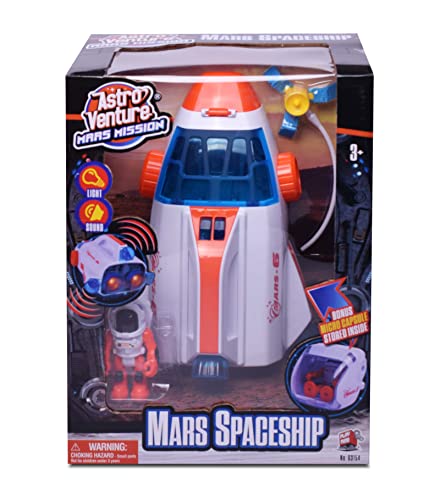 Deals Stro Venture Space Shuttle Toy Mars Mission Spaceship For Kids With Lights And Sound Astronaut Figure Capsula And Accessories Fun Space Gift Toys For Any Mission & Adventure - Astronaut Imagination Edition