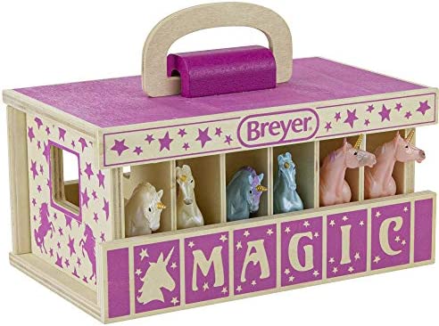 Top 10 Horses Unicorn Magic Wooden Stable Playset With 6 Unicorns 6 Piece Playset 6 Stablemates Unicorns Included 6 H X 9 L X 2.5 D 1:32 Scale Model 59218 Multicolo - Construction Vehicle Activity Set