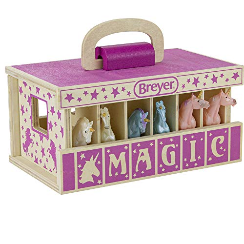 Top 10 Horses Unicorn Magic Wooden Stable Playset With 6 Unicorns 6 Piece Playset 6 Stablemates Unicorns Included 6 H X 9 L X 2.5 D 1:32 Scale Model 59218 Multicolo - Construction Vehicle Activity Set