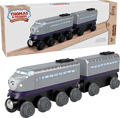 Cheap Wooden Railway James Engine And Coal Car Push-Along Train Made From Sustainably Sourced Wood For Kids 2 Years And Up - Classic Train Play Edition