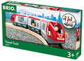 RIO World 33505 – Travel Train – 5 Piece Wooden Toy Train Set For Kids Age 3 And Up - Classic Train Play Edition