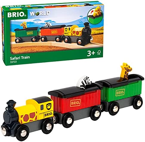 RIO World – 33722 Safari Train 3 Piece Toy Train Accessory For Kids Age 3 And Up - Classic Train Play Edition