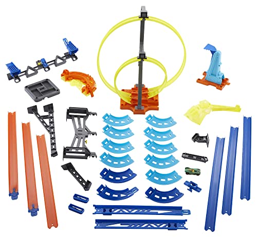 Track Builder Vertical Launch Set 50 Inches High 3 Stunt Configurations Ages 6 To 10 3M Command Strips Amazon Exclusive - Indoor Racing Activity Set