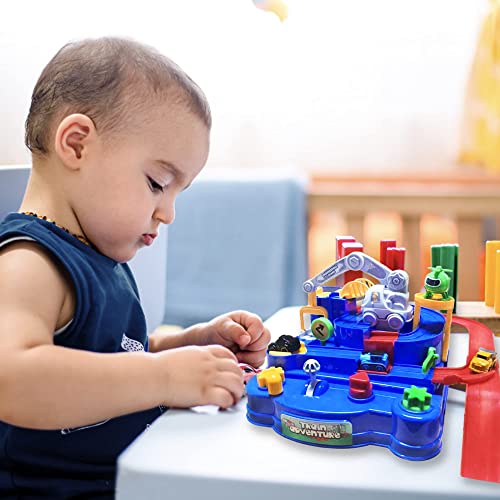 New Toddler Race Track Kids Boy Car Toys Age 3 4 Year Old Boys Girls Preschool Puzzle Rail Car Adventure City Rescue Game Parking Garage Playset Birthday Educational Gifts For Kids Ages 3 4 5 6 Years Old - Indoor Racing Activity Set
