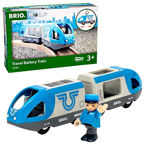 Cheap RIO World – 33506 Travel Battery Train 3 Piece Train Toy For Kids Ages 3 And Up - Classic Train Play Edition