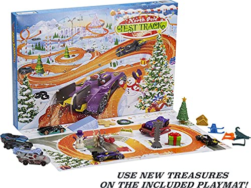 Top 10 2021 Advent Calendar With 24 Surprises That Include 8 1:64 Scale Vehicles & Other Cool Accessories Plus A Play Pane Mat For Collectors & Kids 3 Years Old & Up - Indoor Racing Activity Set