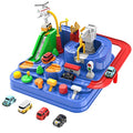 Toddler Toys For 3 4 5 Years Old Boys Girls Car Adventure Toys City Rescue With 4 Mini Cars,Race Tracks Car Toys For Boys Age 3-5 Birthday Gifts For 3-5 Year Old Boys Girls 10.2×10.2×7.2in - Indoor Racing Activity Set