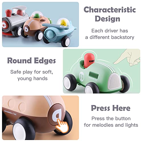 Promo Baby Car Toys W/ Lights Music Toddler Push And Go Friction Powered Toy Set Kids Electronic Submarines Vehicle Playset Birthday Gift For 12 18 Month 1 2 3 Years Old Boys Girls Infants - Sea Mission Play Edition