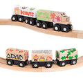 Deals 8 Unpainted Train Cars With 12 Colors Paint And Paint Brushes Set For Wooden Railway Compatible With Thomas Chuggington Brio Great For Birthday Party Train Theme - Classic Train Play Edition