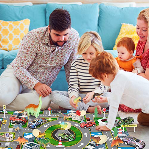 Dinosaur Toys For Kids 3-5 Dinosaur Truck Carrier Transport Truck Dinosaurs Toys For Boys And Girls 3 4 5 6 Years Old With Dino Eggs 23 Pcs Kids Toys Dinosaur - Indoor Racing Activity Set